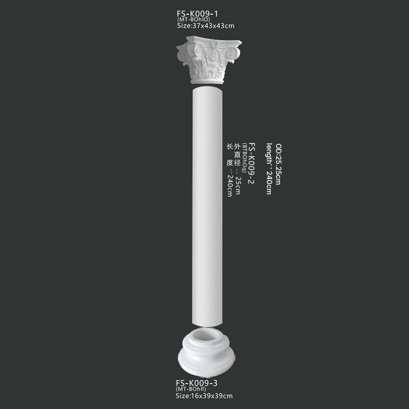 FS-K009 PU Roman column for interior architectural decoration