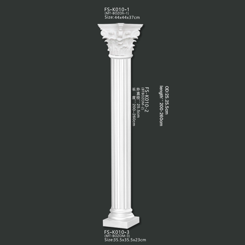 FS-K010 PU Roman column for interior architectural decoration