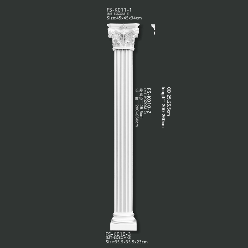 FS-K011 PU Roman column for interior architectural decoration