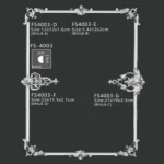 FS4003 PU one-piece corner ornament for wall frame decoration