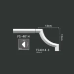 FS4014-B PU one-piece corner ornament for wall frame decoration