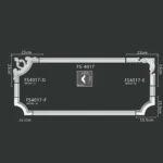 FS4017-E D F PU one-piece corner ornament for wall frame decoration