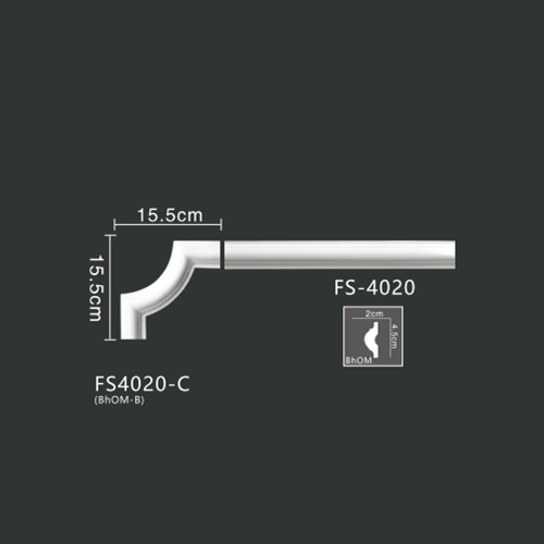 FS4020-C PU one-piece corner ornament for wall frame decoration