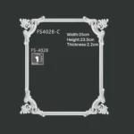FS4028-C PU one-piece corner ornament for wall frame decoration