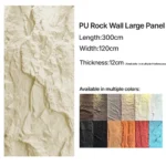 Large PU faux stone panel for interior and exterior wall decoration